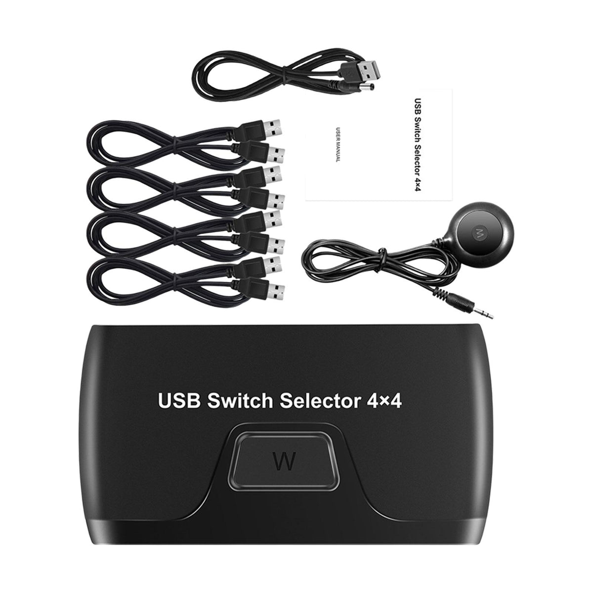 Maxbell USB Switch Selector 4 Port for PC Sharing Durable Save Space for Keyboard