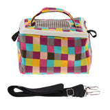 Maxbell Pet Hamster Carrier Portable Breathable Travel Bag   Grid Print L
