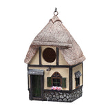 Maxbell Resin Bird House Hanging Bird Nest  for Outside Tree Decorations  Straw