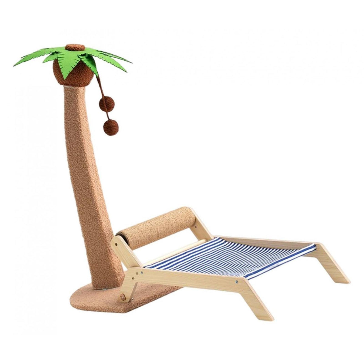 Maxbell Cat Scratching Post Bed Grind Claws Coconut Tree Decorative Kitty Scratcher With Sisal Roller