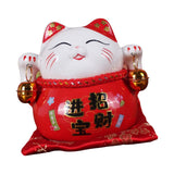 Maxbell Creative Lucky Cat Piggy Bank Animal Statue for Table Centerpiece Office StyleA