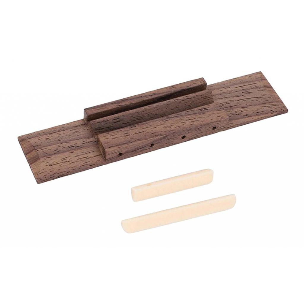 Max Rosewood Ukulele Bridge Set Bone and Nut Saddle Point for Ukulele Accessory