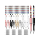 Maxbell Beaded Beadable Pens DIY Set Christmas Decor for Writing Classroom School Set A