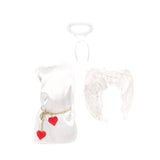 Maxbell 3 Pieces Angel Wing Costume Cute Cupids Costume for Role Play Wedding Holiday S