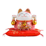 Maxbell Chinese Style Lucky Cat Money Bank Saving Box for Office Home Decorations Pink