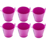 Max 6 x Mini Candy Buckets Pails Wedding Party Baby Shower Gift Supply Rose Red