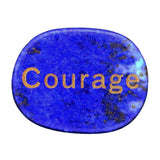 Maxbell Tumbled Stones Gifts Ornament Engraved Letters Polished Rock for Desktop Car Blue