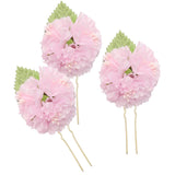 Max 3Pcs/Set Bridal Flower Hairpin Hair Ornament Headwear Jewelry Pink