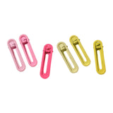 Maxbell 6Pcs Alligator Hair Barrettes Hair Clips Hair Accessories for Girls Women Pink Yellow