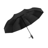 Maxbell 10 Rib Sunny and Rainy Umbrella Compact Sun Protection for Car Handbag Black