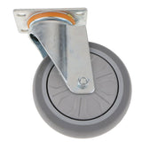 Max Maxb Heavy Duty Rubber Swivel Castor Wheels Trolley Furniture Caster 5inch