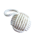 Maxbell Rope Knot Door Stop Sailors Knot Hessian Novelty Old Style for Beach House white