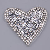 Max Neckline Trim Rhinestone Crystal Iron on Hotfix Transfer Decal Silver A