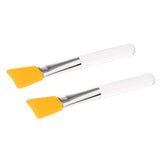 Max 2PCS Makeup Soft Silicone Brushes Facial Mask Mud Applicator Brush Beauty Yellow