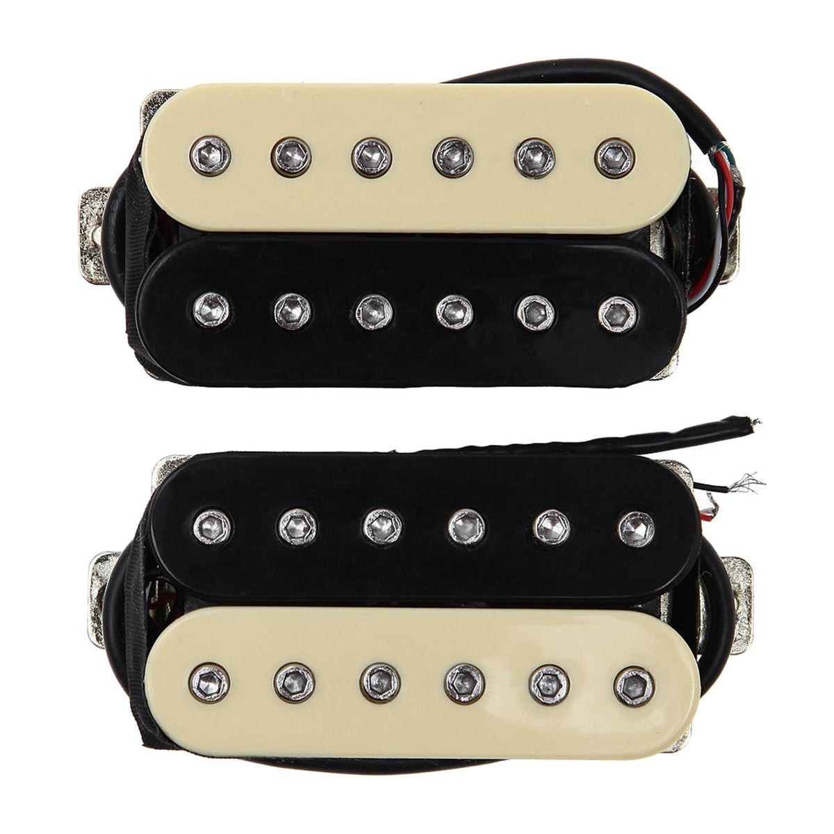 Maxbell 2Pcs Guitar Pickup Double Coil 4P Prewired for Electric Guitar Instrument Yellow Black