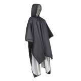 Maxbell Rain Poncho Coat Reusable Tarp Lightweight Shelter for Adult Unisex Outdoor Black