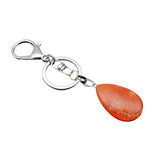 Maxbell Cute Waterdrop SHape Gemstone Pendant Keychain Keyring DIY Red