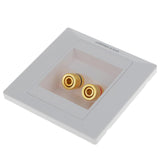 Maxbell Port Speaker Binding Post Wall Face Plate for Banana Spade Plug / Cable