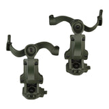 Maxbell Helmet Mount Adapter Track Rail Mount Kit Bracket for Headphone Outdoor green