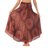 Maxbell Fashion Women Skirts Bottom Skirt Costume Bohemian High Waist Clothing orange
