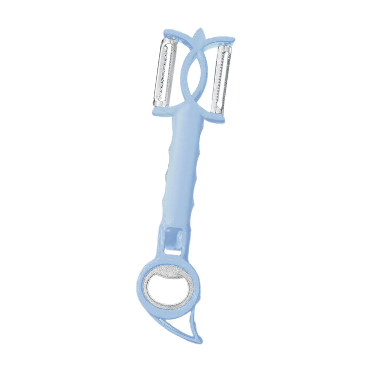 Maxbell Double Planing Grater Manual Bottle Opener Kitchen Gadget for Cheese Carrot Blue