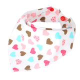 Maxbell Baby Bibs Saliva Towel Toddler Bandana Triangle Scarf Colorful Love Heart