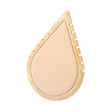 Maxbell Drop Shaped Necklace Display Stand Wooden Rack for Countertop Shows Selling S Beige