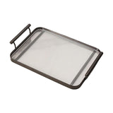 Maxbell Serving Trays Multi Purpose Tableware Acrylic for Party Tabletop Bedroom Black