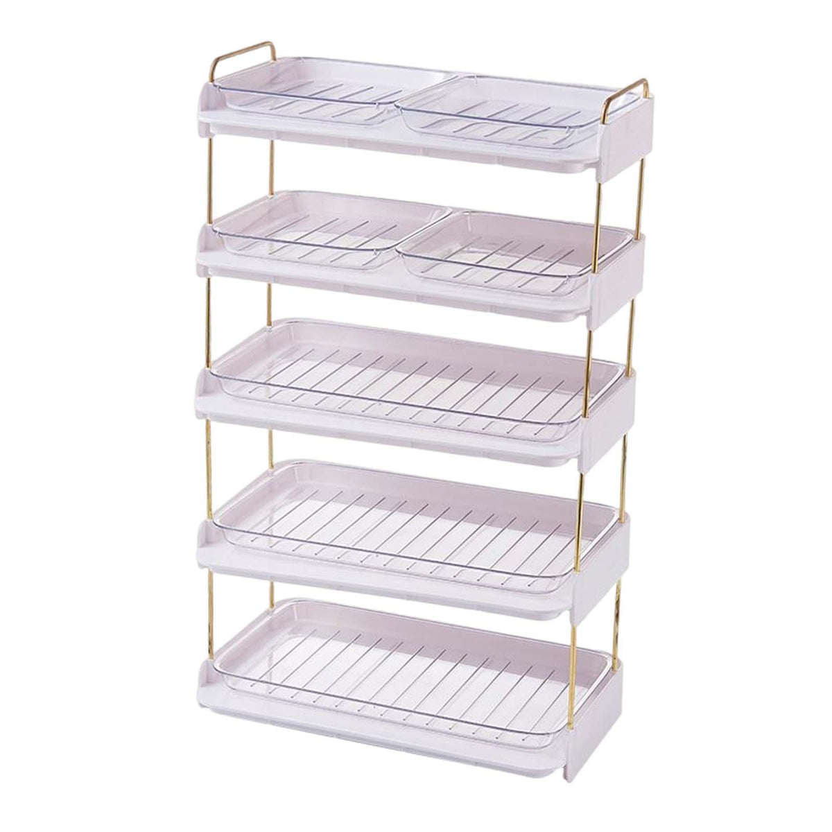Maxbell Multi Layer Side Dish Multifunction Dish Rack for Dining Table Home Events 5 Tiers White