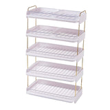 Maxbell Multi Layer Side Dish Multifunction Dish Rack for Dining Table Home Events 5 Tiers White