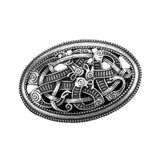 Max Norse Medieval Viking Shield Symbol Brooch Oval Celtic Shawl Sweater Pin 7