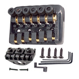 Max 1 Set Fixed Guitar Bridge Tailpiece Nut Set for Musical Instrument Black