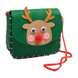 Maxbell Lovely DIY Shoulder Bag Making Kit Sewing Hand Bag Small for Women Holiday Green Deers