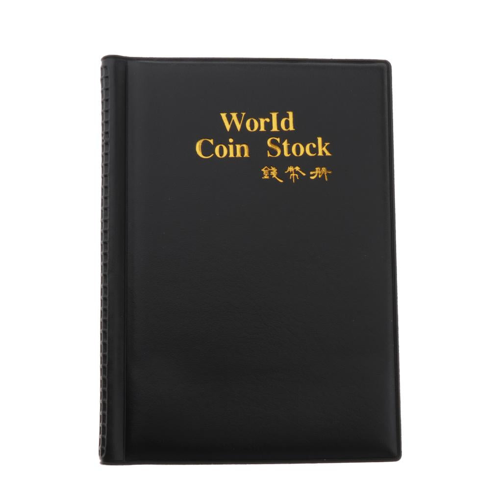 Max Maxb 120 Coins Commemorative Coin Currency Collector PU Album Book  Black