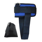 Maxbell Ankle Straps Padded Gym Training metal ring for Legs Fitness ABS Glutes Workout Blue
