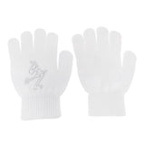 Maxbell Girls Women Kids Ice Skating Gloves Magic Stretch Glove White    M
