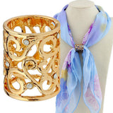 Maxbell Scarf Ring Modern Simple Cylinder Scarf Buckle Gift Valentine's Mother's Day Gold