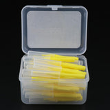 Maxbell 40 Pieces/ Box Dental Interdental Brush Tooth Pick Flosser Toothpick Sticks  Yellow 0.4mm