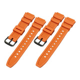 Maxbell Rubber Watch Band Strap Watch Band 18mm Width for W-735H F-108WH Sgw-400H Orange Black