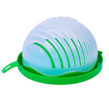 Maxbell 60 Second Salad Maker Cutter Bowl Cutter Slicer Healthy Salad Tool Green