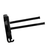 Maxbell Towel Holder No Punch Organizer Storage Towel Bar for Cabinet Hotel Office 2 Rods Black