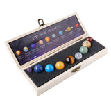 Maxbell 9x Handmade Natural Gemstones Outer Space Planets for Men Good Luck Kids