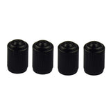 Max 4pcs Car Bicycle Aluminum Alloy Wheel Tire Stem Valve Caps Dust Cover Black