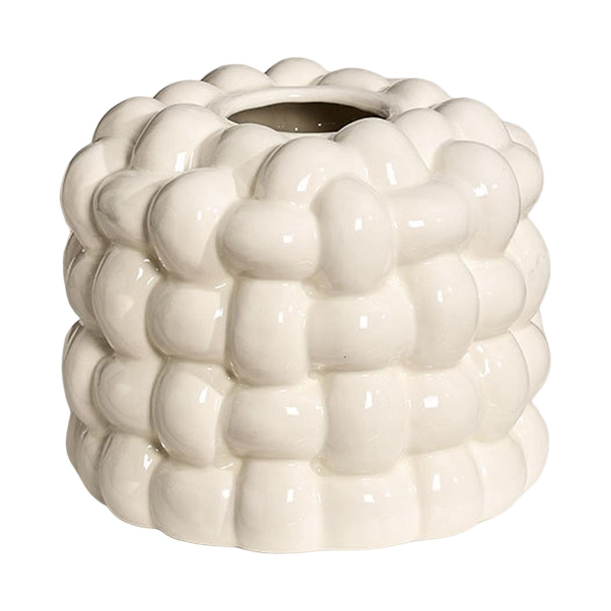 Maxbell Napkin Holder Organizer Ceramic Tissue Box Holder Chic for Living Room Decor white