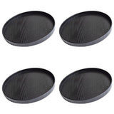 Maxbell Pack of 4 Wooden Round Snacks Tray Home Kitchen Decor Food Serving Trays