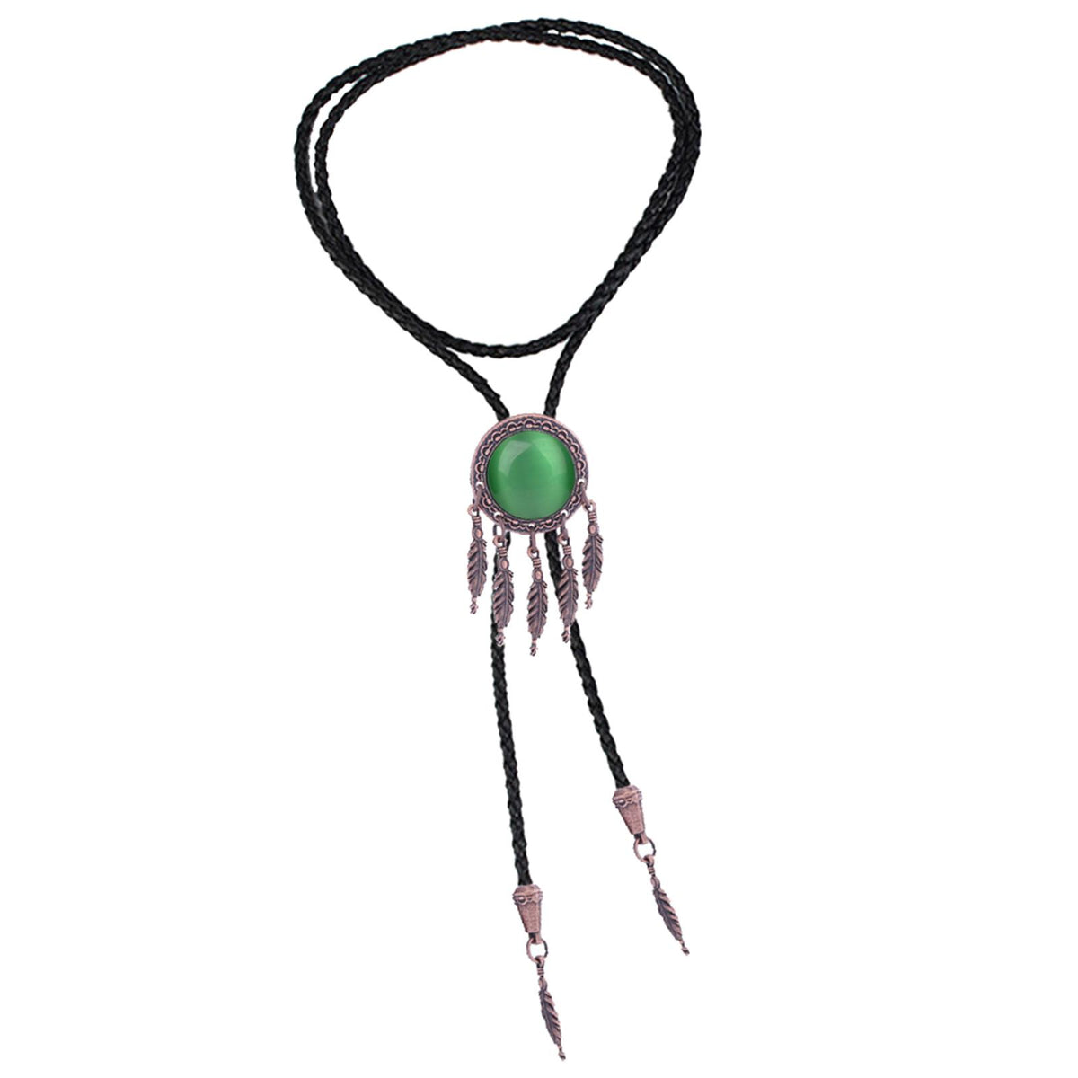 Maxbell Bolo Tie for Men Western Necktie Adjustable PU Leather Rope Necklace