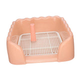 Maxbell Indoor Dog Potty Tray for Small and Medium Dogs Bedpan Litter Pan Toilet Pink M