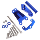 Max Motorcycle Steering Stabilizer Damper Bracket Mount Kit for Kawasaki Blue