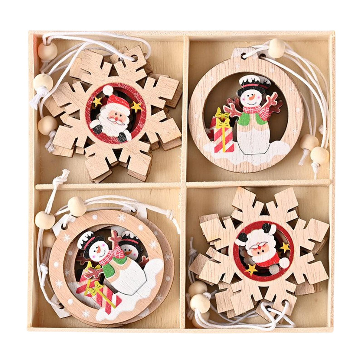 Maxbell Maxbell Christmas Hanging Ornaments DIY Crafts Background for Outdoor Shop Snow Round