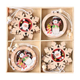 Maxbell Maxbell Christmas Hanging Ornaments DIY Crafts Background for Outdoor Shop Snow Round